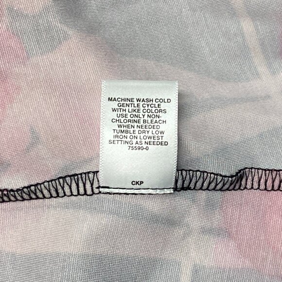 Liz Claiborne Princess Seam Pleat Neck A Line Floral Midi Dress XL Sleeveless - Picture 12 of 12